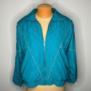 Vintage Quilted Zip-Up Jacket